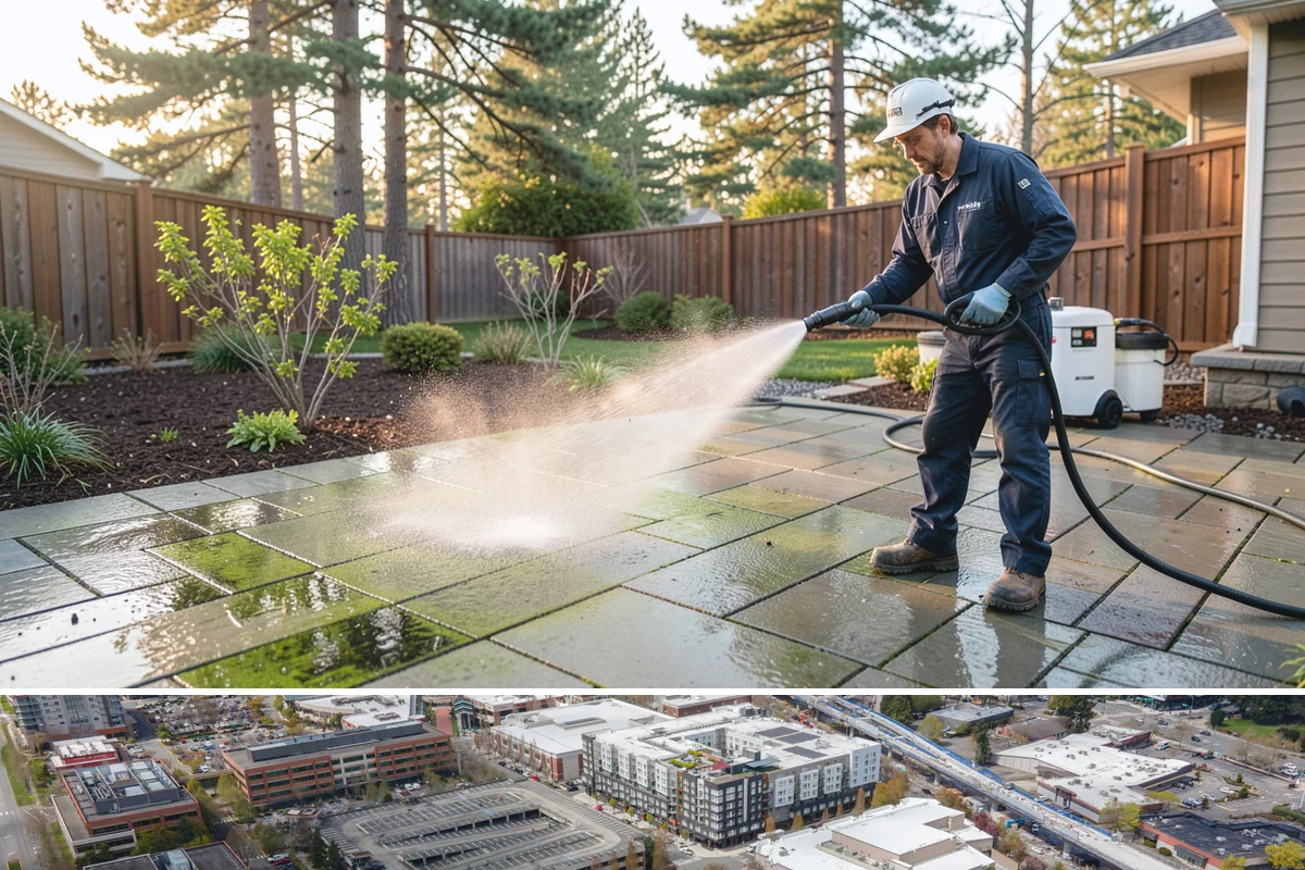 Arbor Cleaning in Redmond, King County, WA - Clean arbors in spring before climbing plants leaf out, making the slats easier to reach and treat.