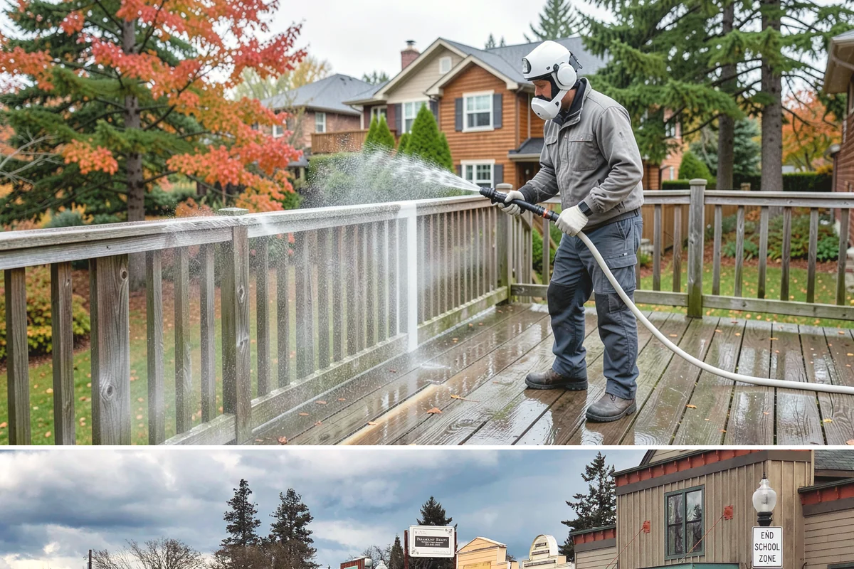 Arbor Cleaning in Roy, Pierce County, WA - Clean arbors in spring before climbing plants leaf out, making the slats easier to reach and treat.