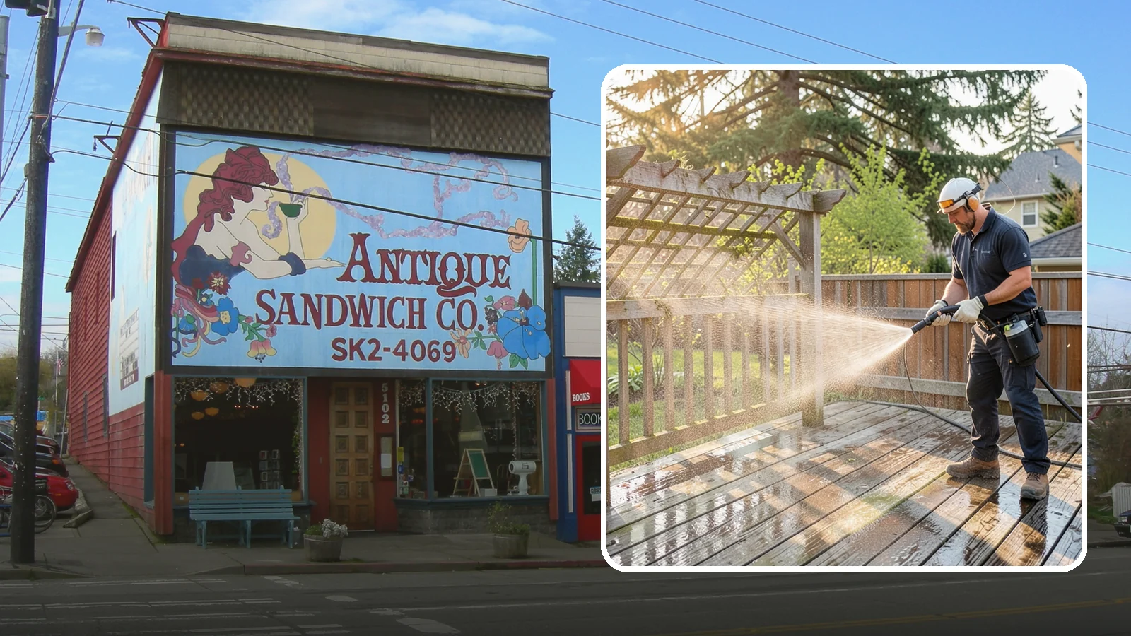 Arbor Cleaning in Ruston, Pierce County, WA - We soft wash garden arbors to lift the moss, algae, and climbing-plant residue that settle into their slats and joints.