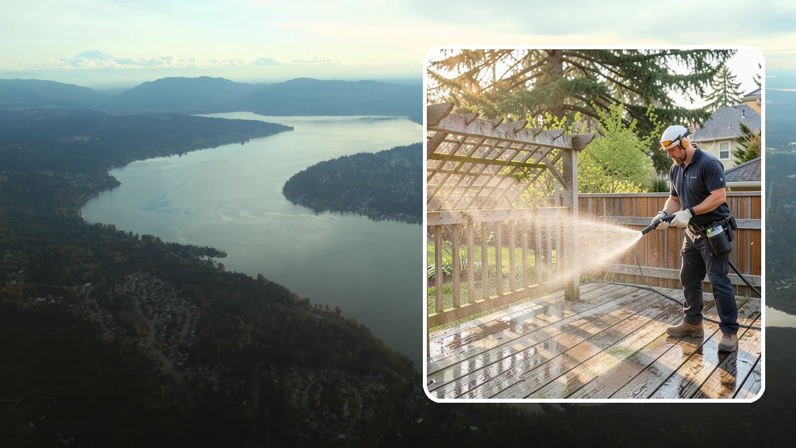 Arbor Cleaning in Sammamish, King County, WA - We soft wash garden arbors to lift the moss, algae, and climbing-plant residue that settle into their slats and joints.