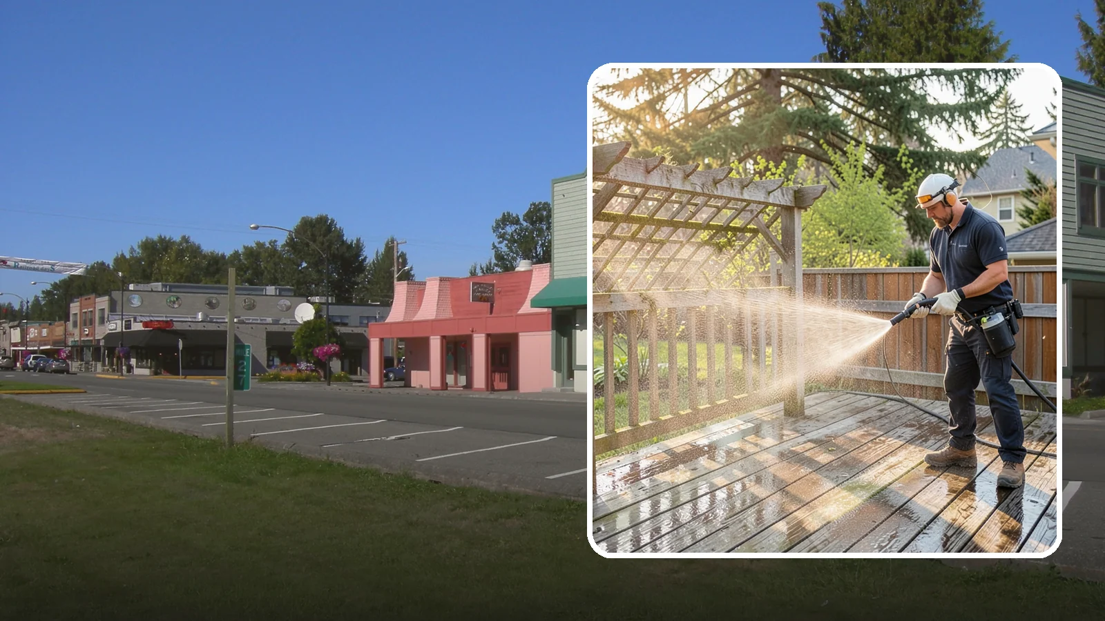 Arbor Cleaning in Snoqualmie, King County, WA - We soft wash garden arbors to lift the moss, algae, and climbing-plant residue that settle into their slats and joints.