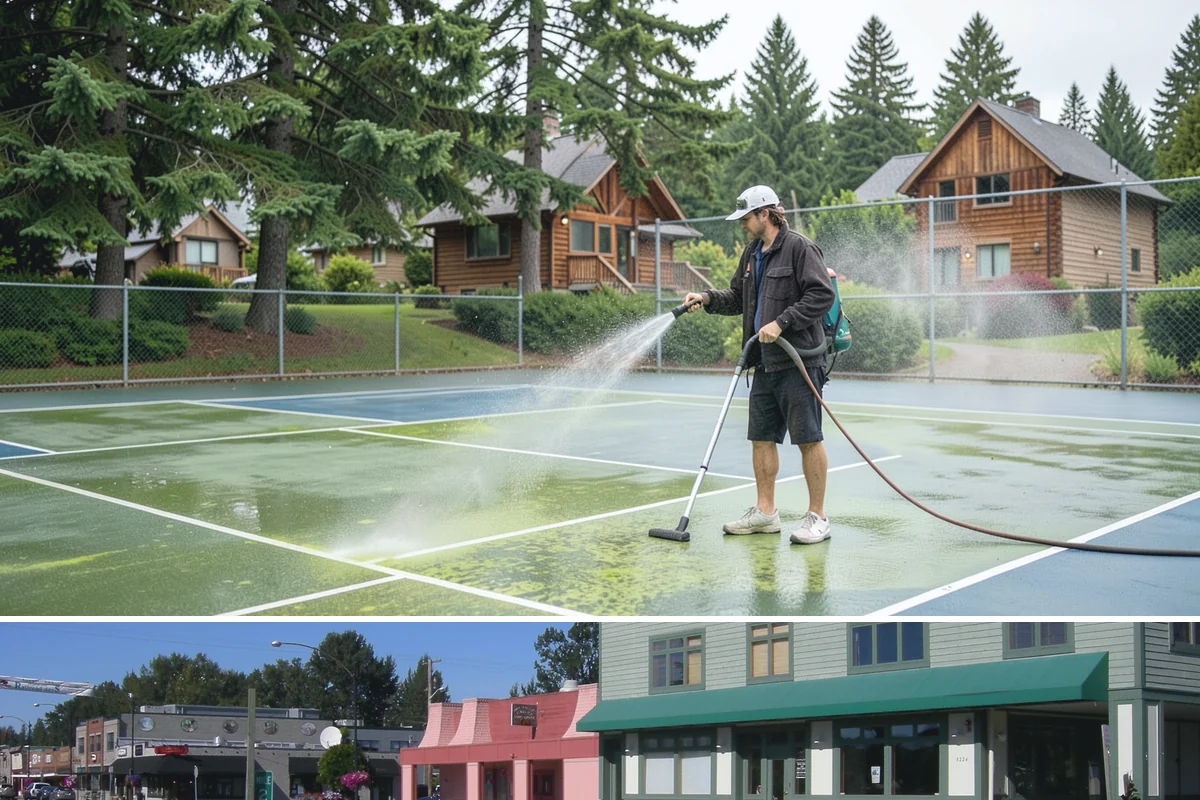 Arbor Cleaning in Snoqualmie, King County, WA - Clean arbors in spring before climbing plants leaf out, making the slats easier to reach and treat.