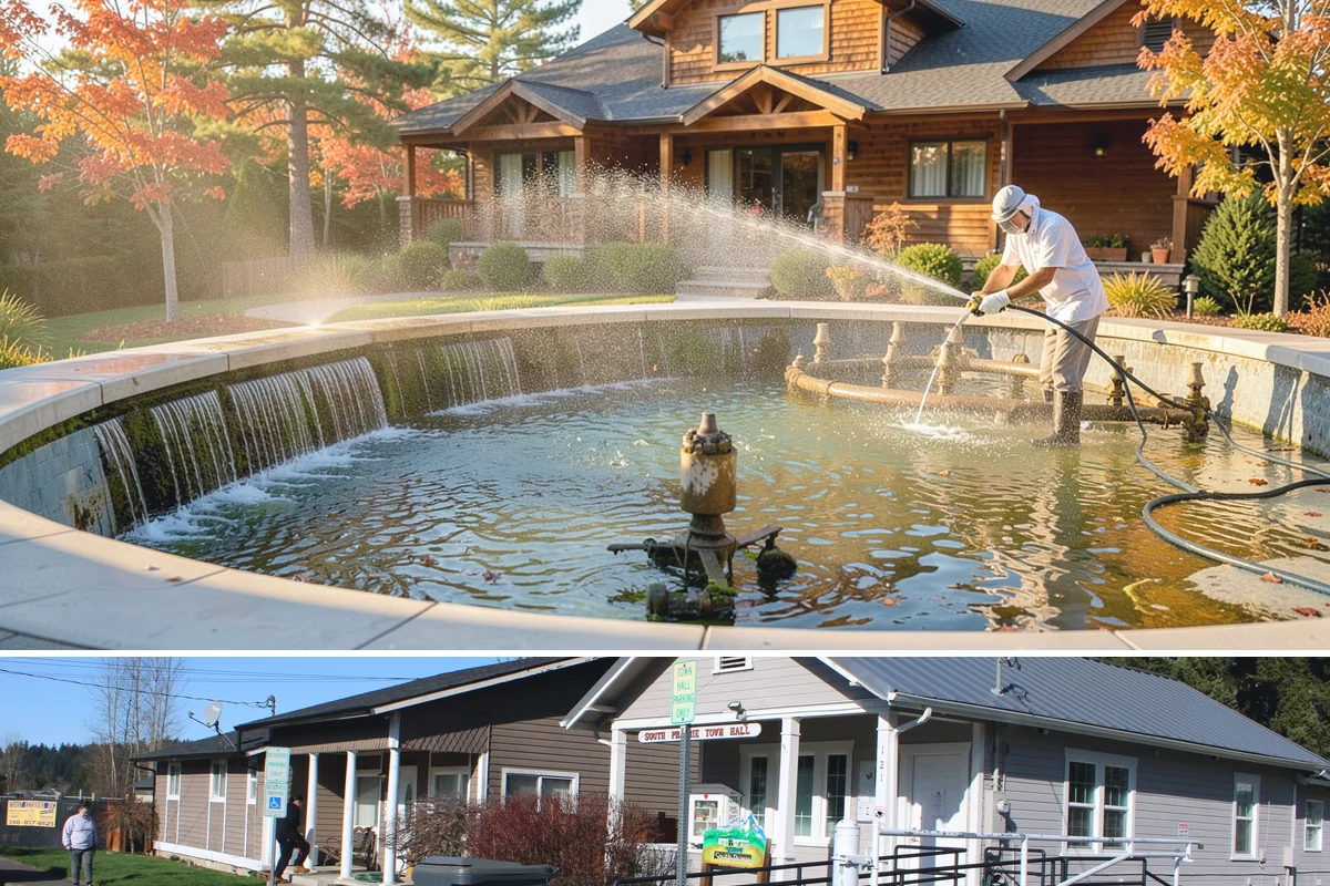 Arbor Cleaning in South Prairie, Pierce County, WA - Clean arbors in spring before climbing plants leaf out, making the slats easier to reach and treat.