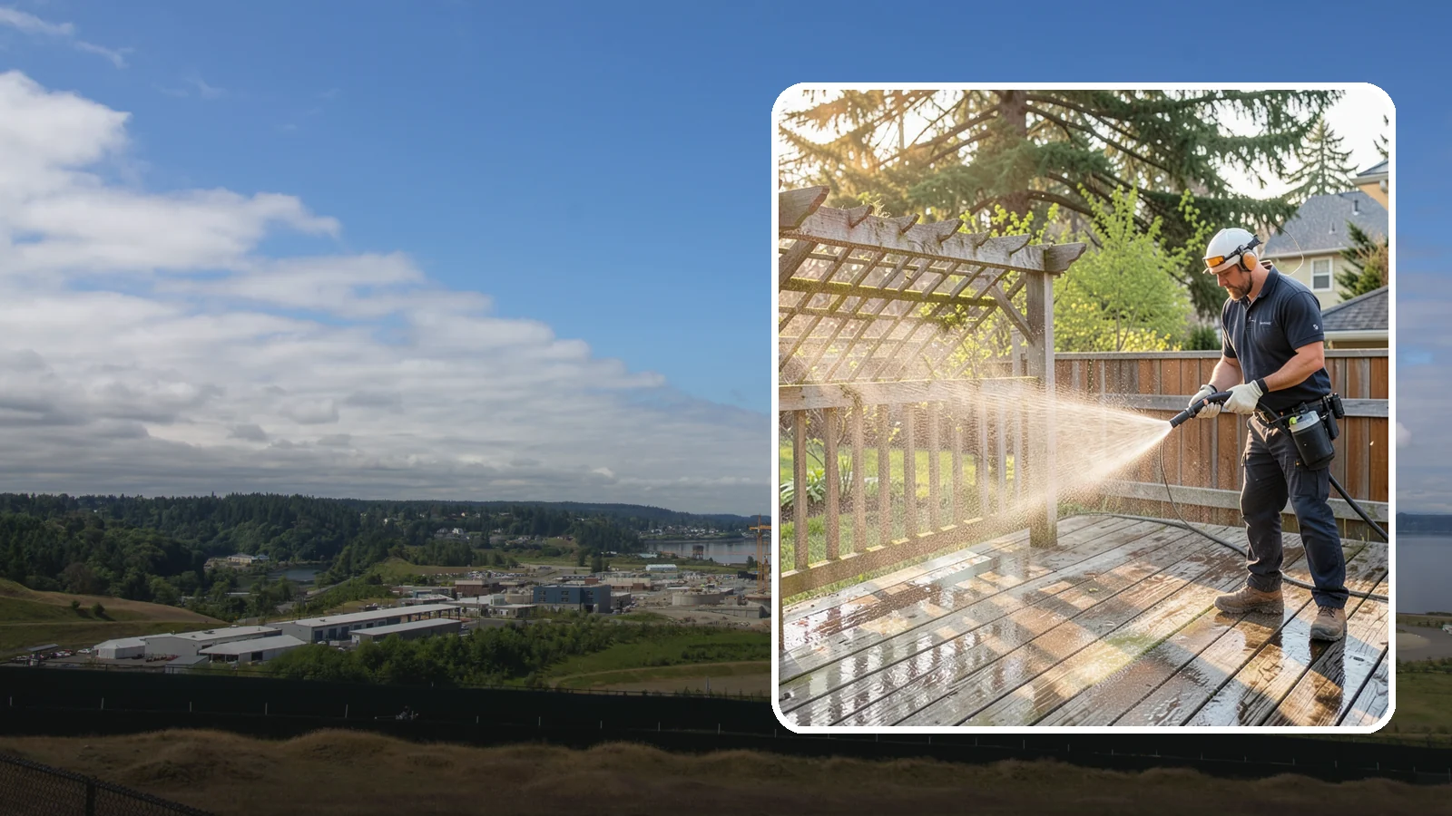 Arbor Cleaning in University Place, Pierce County, WA - We soft wash garden arbors to lift the moss, algae, and climbing-plant residue that settle into their slats and joints.