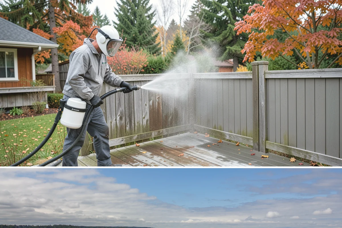 Arbor Cleaning in University Place, Pierce County, WA - Clean arbors in spring before climbing plants leaf out, making the slats easier to reach and treat.