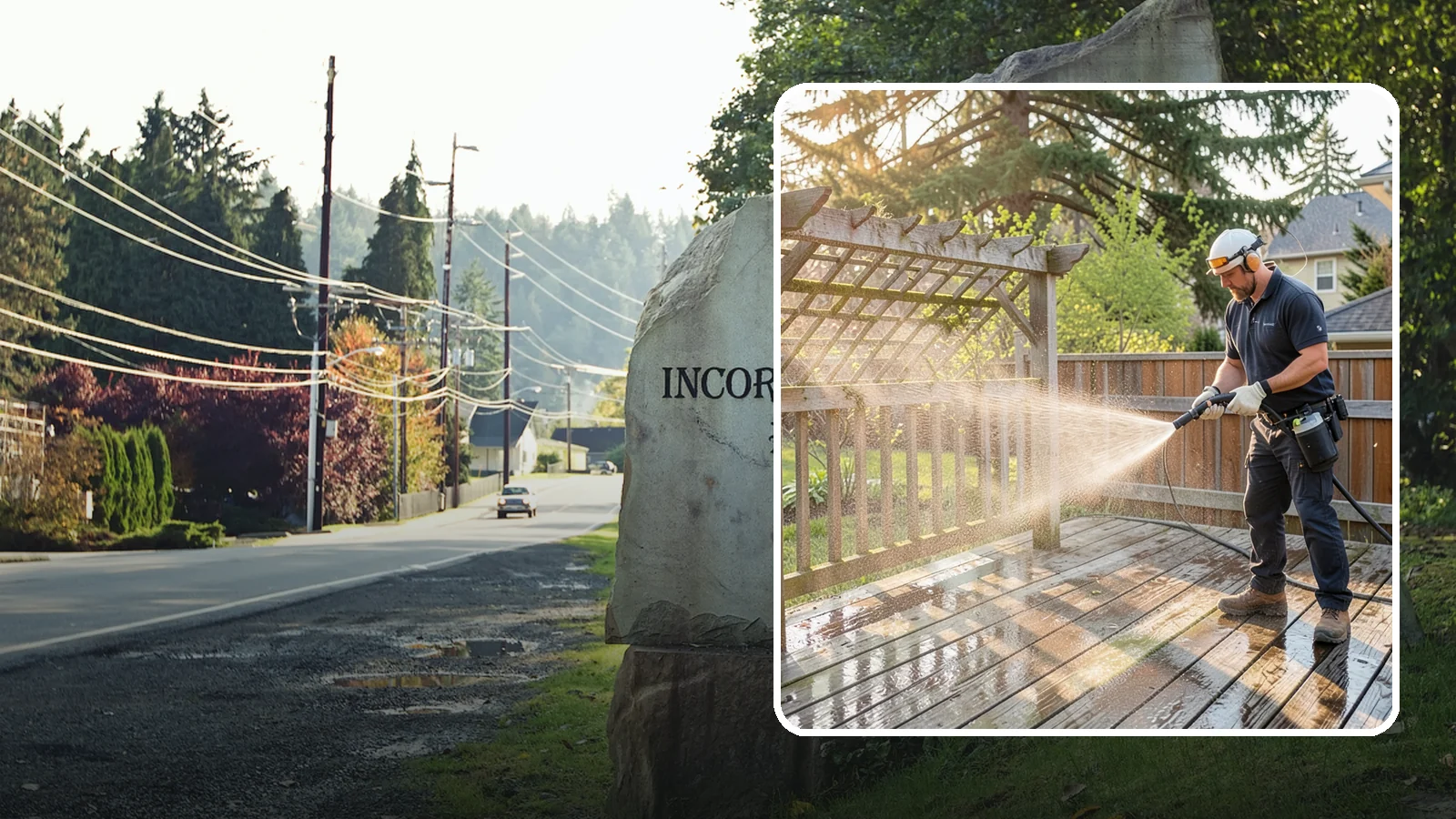 Arbor Cleaning in Wilkeson, Pierce County, WA - We soft wash garden arbors to lift the moss, algae, and climbing-plant residue that settle into their slats and joints.