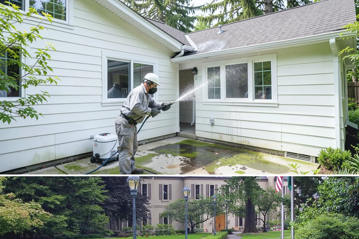 Arbor Cleaning in Woodinville, King County, WA - Clean arbors in spring before climbing plants leaf out, making the slats easier to reach and treat.