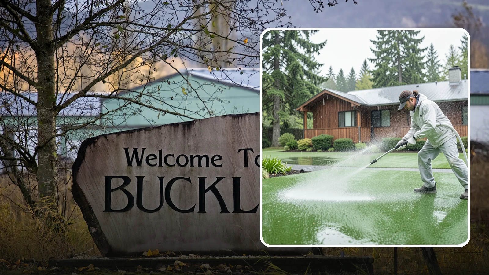 Artificial Turf Cleaning in Buckley, Pierce County, WA - We deep-clean artificial turf to flush out the odor, debris, and algae that synthetic lawns trap in a rainy climate.
