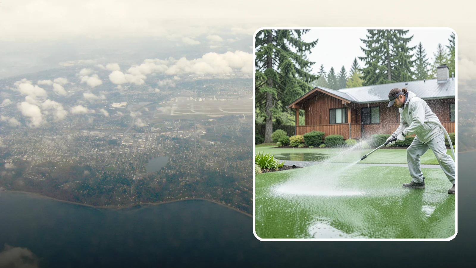 Artificial Turf Cleaning in Burien, King County, WA - We deep-clean artificial turf to flush out the odor, debris, and algae that synthetic lawns trap in a rainy climate.