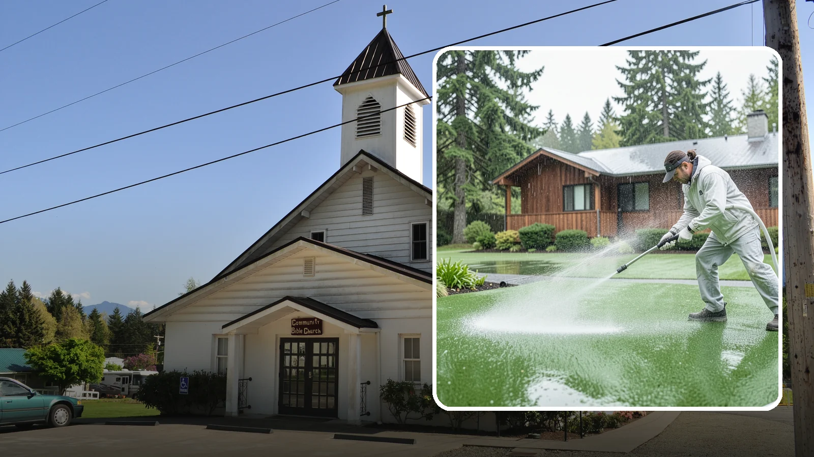 Artificial Turf Cleaning in Concrete, Skagit County, WA - We deep-clean artificial turf to flush out the odor, debris, and algae that synthetic lawns trap in a rainy climate.