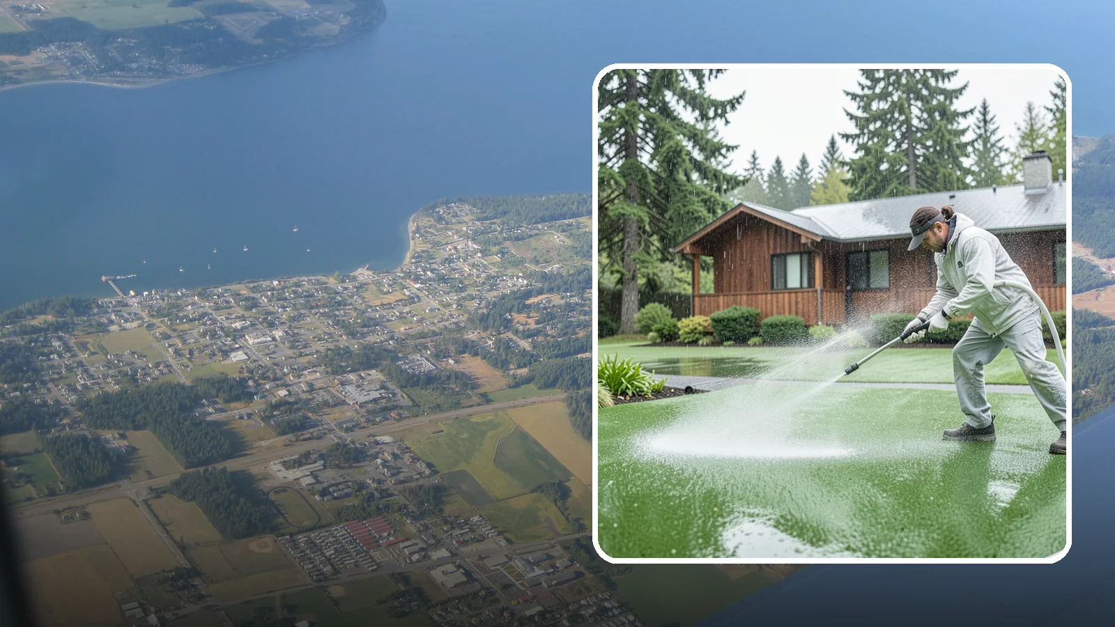 Artificial Turf Cleaning in Coupeville, Island County, WA - We deep-clean artificial turf to flush out the odor, debris, and algae that synthetic lawns trap in a rainy climate.
