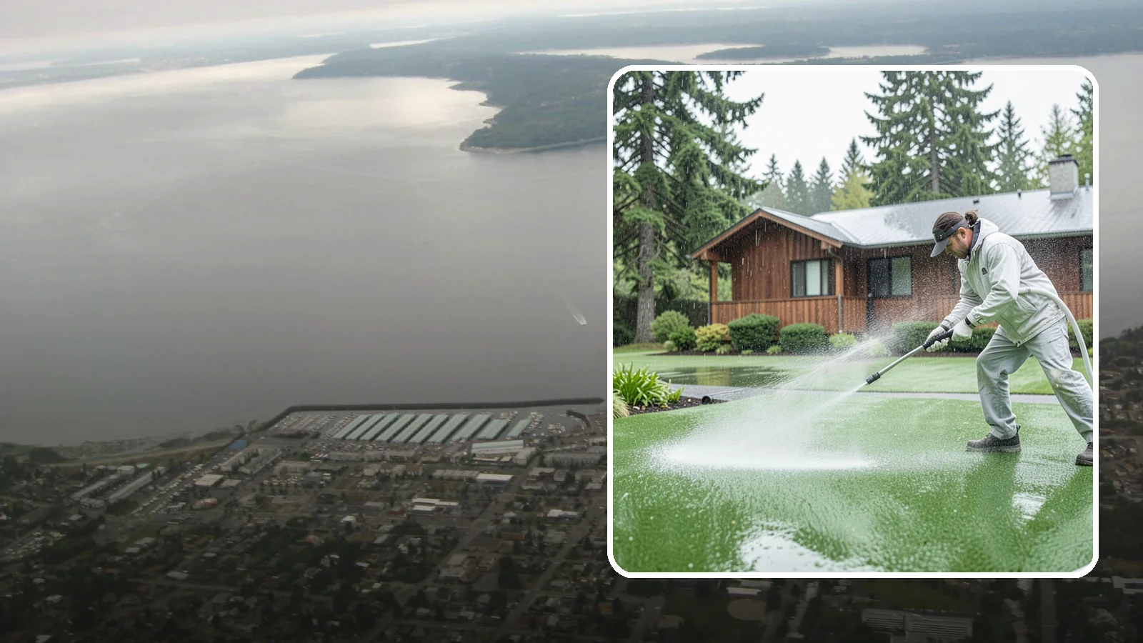 Artificial Turf Cleaning in Des Moines, King County, WA - We deep-clean artificial turf to flush out the odor, debris, and algae that synthetic lawns trap in a rainy climate.