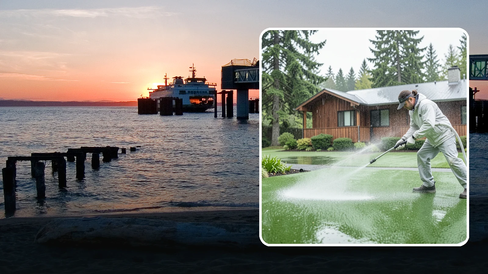 Artificial Turf Cleaning in Edmonds, Snohomish County, WA - We deep-clean artificial turf to flush out the odor, debris, and algae that synthetic lawns trap in a rainy climate.