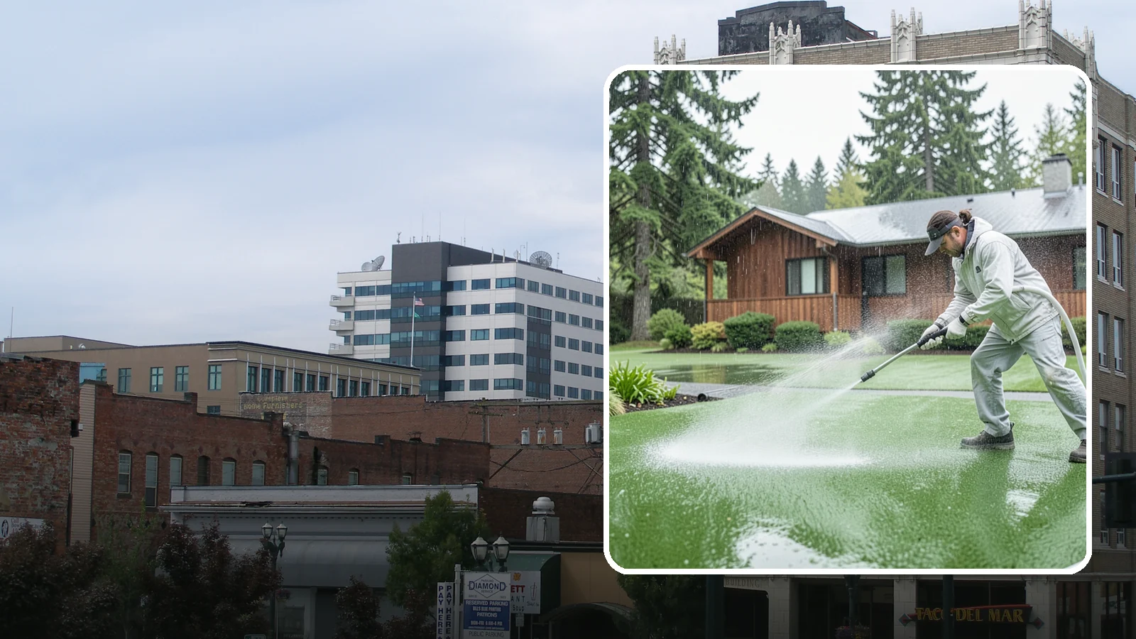 Artificial Turf Cleaning in Everett, Snohomish County, WA - We deep-clean artificial turf to flush out the odor, debris, and algae that synthetic lawns trap in a rainy climate.