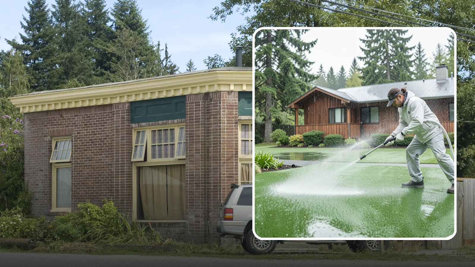 Artificial Turf Cleaning in Hamilton, Skagit County, WA - We deep-clean artificial turf to flush out the odor, debris, and algae that synthetic lawns trap in a rainy climate.