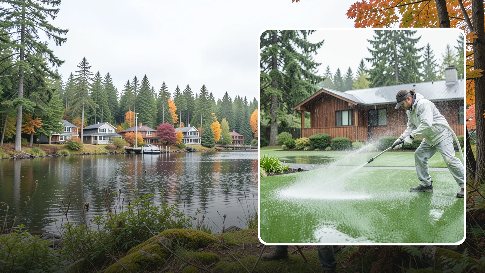 Artificial Turf Cleaning in La Conner, Skagit County, WA - We deep-clean artificial turf to flush out the odor, debris, and algae that synthetic lawns trap in a rainy climate.