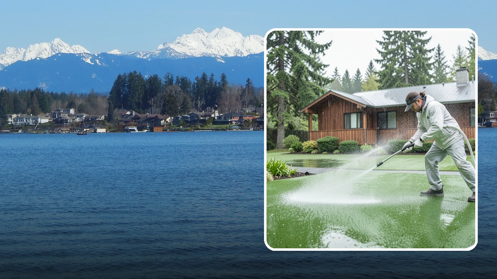 Artificial Turf Cleaning in Lake Stevens, Snohomish County, WA - We deep-clean artificial turf to flush out the odor, debris, and algae that synthetic lawns trap in a rainy climate.