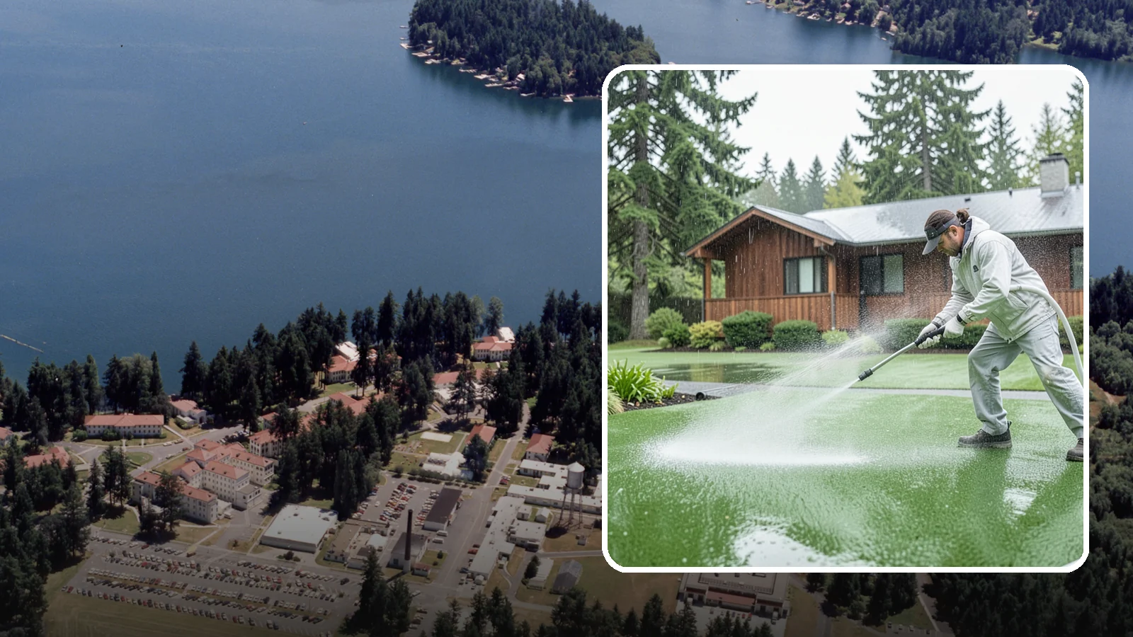Artificial Turf Cleaning in Lakewood, Pierce County, WA - We deep-clean artificial turf to flush out the odor, debris, and algae that synthetic lawns trap in a rainy climate.