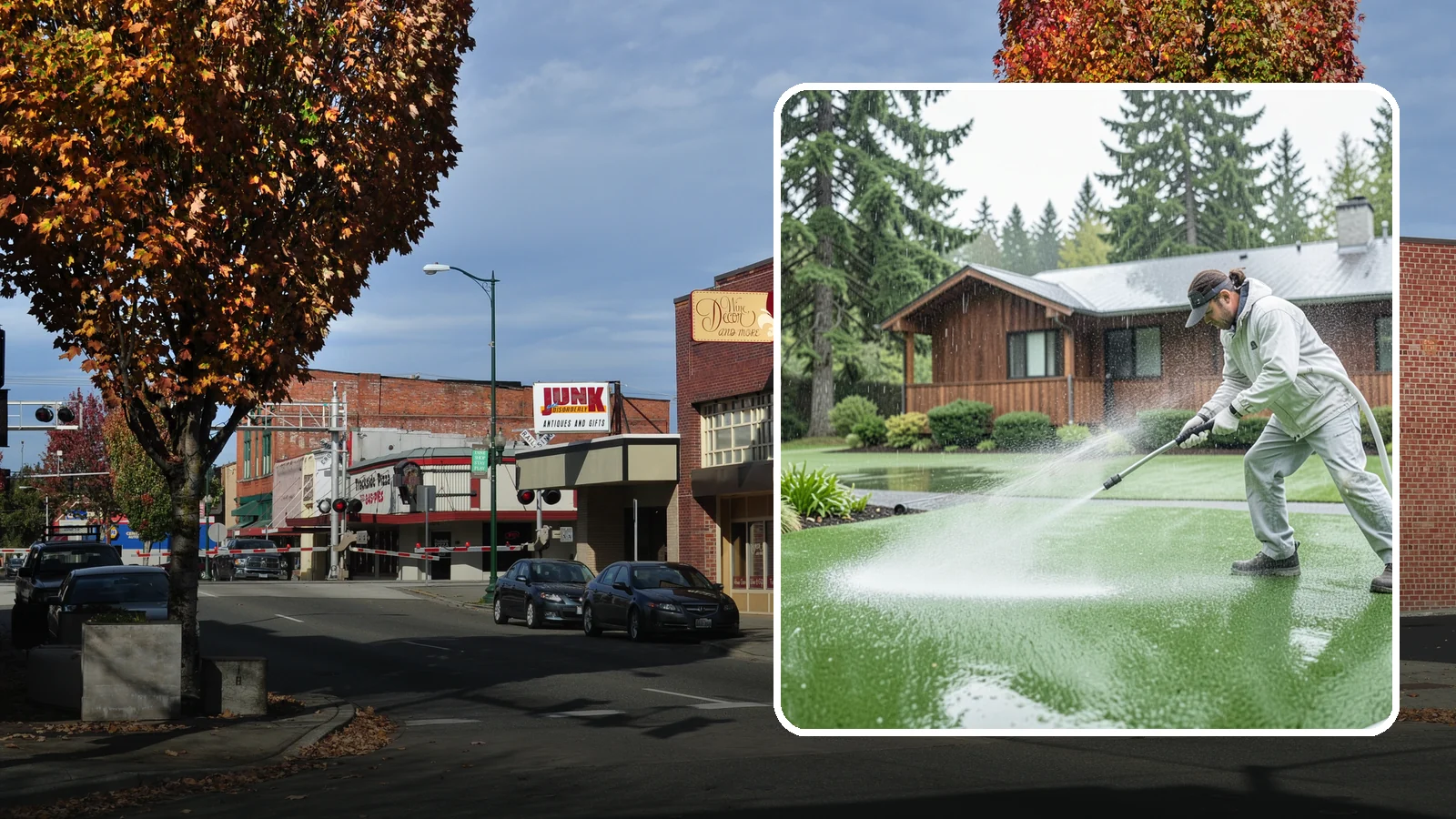 Artificial Turf Cleaning in Puyallup, Pierce County, WA - We deep-clean artificial turf to flush out the odor, debris, and algae that synthetic lawns trap in a rainy climate.