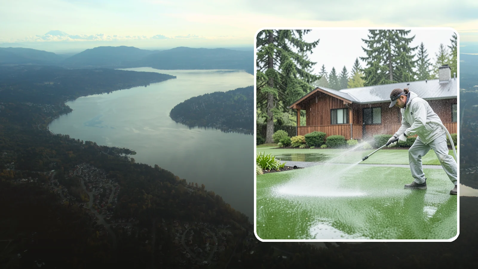 Artificial Turf Cleaning in Sammamish, King County, WA - We deep-clean artificial turf to flush out the odor, debris, and algae that synthetic lawns trap in a rainy climate.