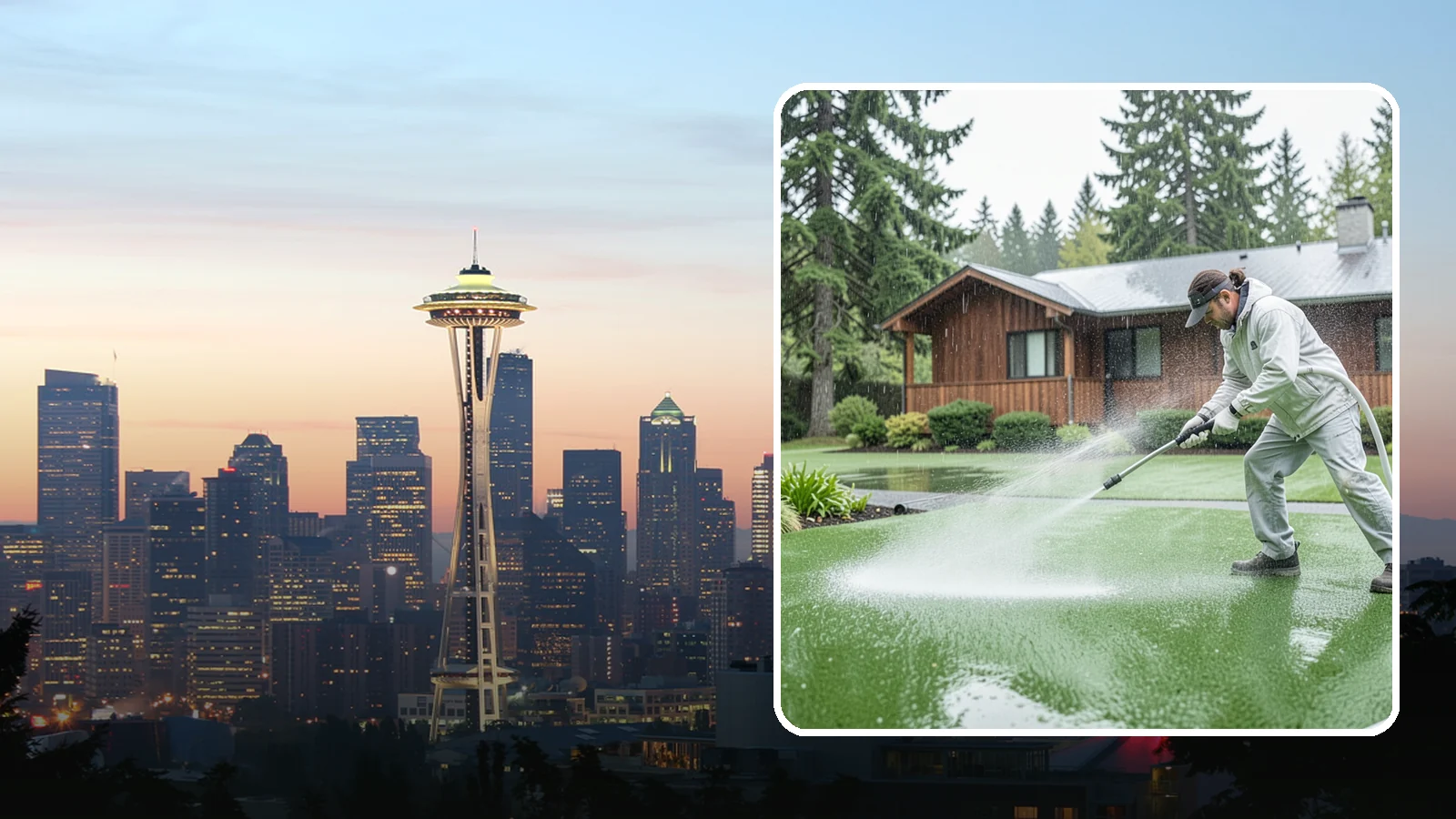 Artificial Turf Cleaning in Seattle, King County, WA - We deep-clean artificial turf to flush out the odor, debris, and algae that synthetic lawns trap in a rainy climate.