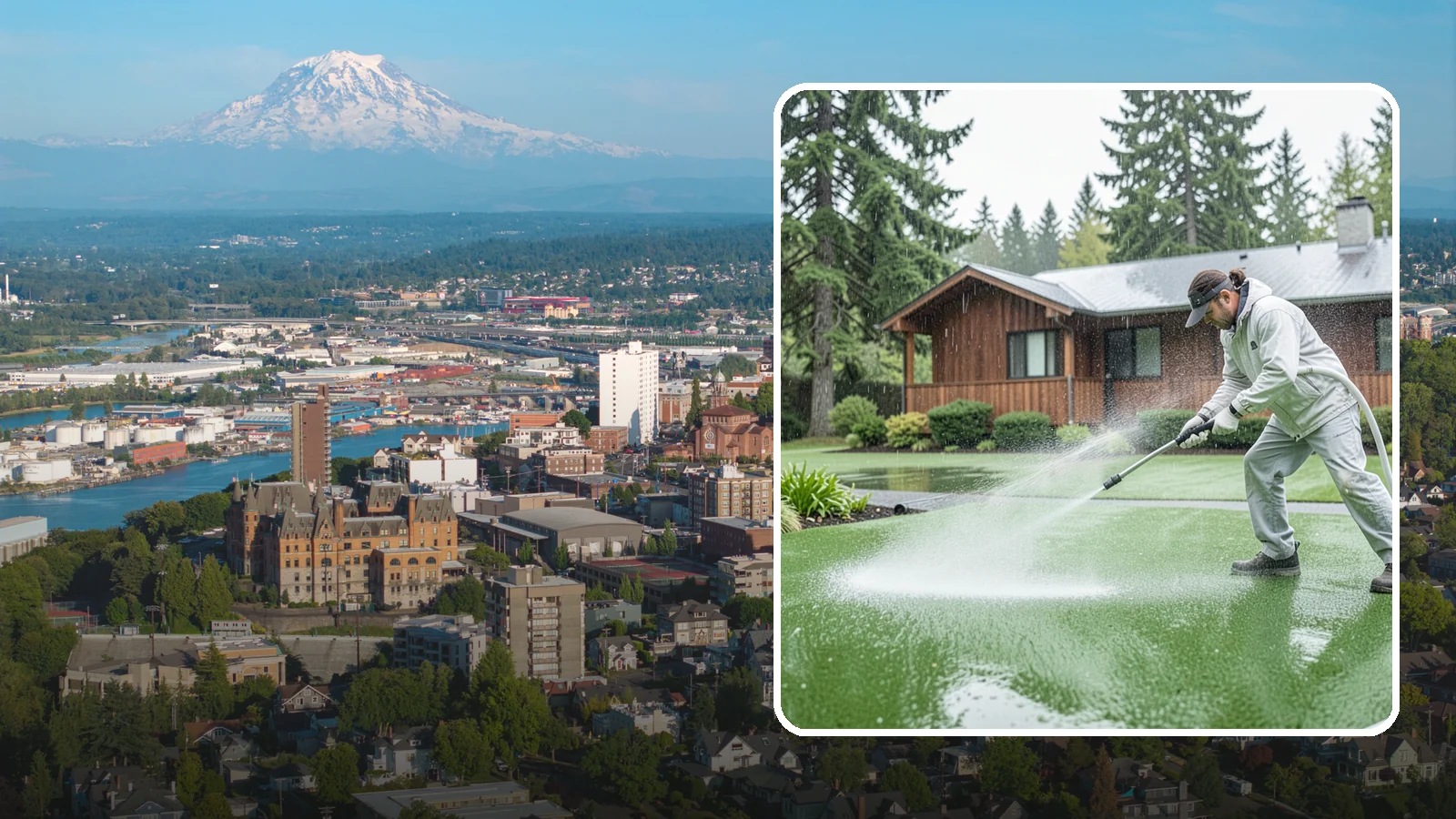 Artificial Turf Cleaning in Tacoma, Pierce County, WA - We deep-clean artificial turf to flush out the odor, debris, and algae that synthetic lawns trap in a rainy climate.
