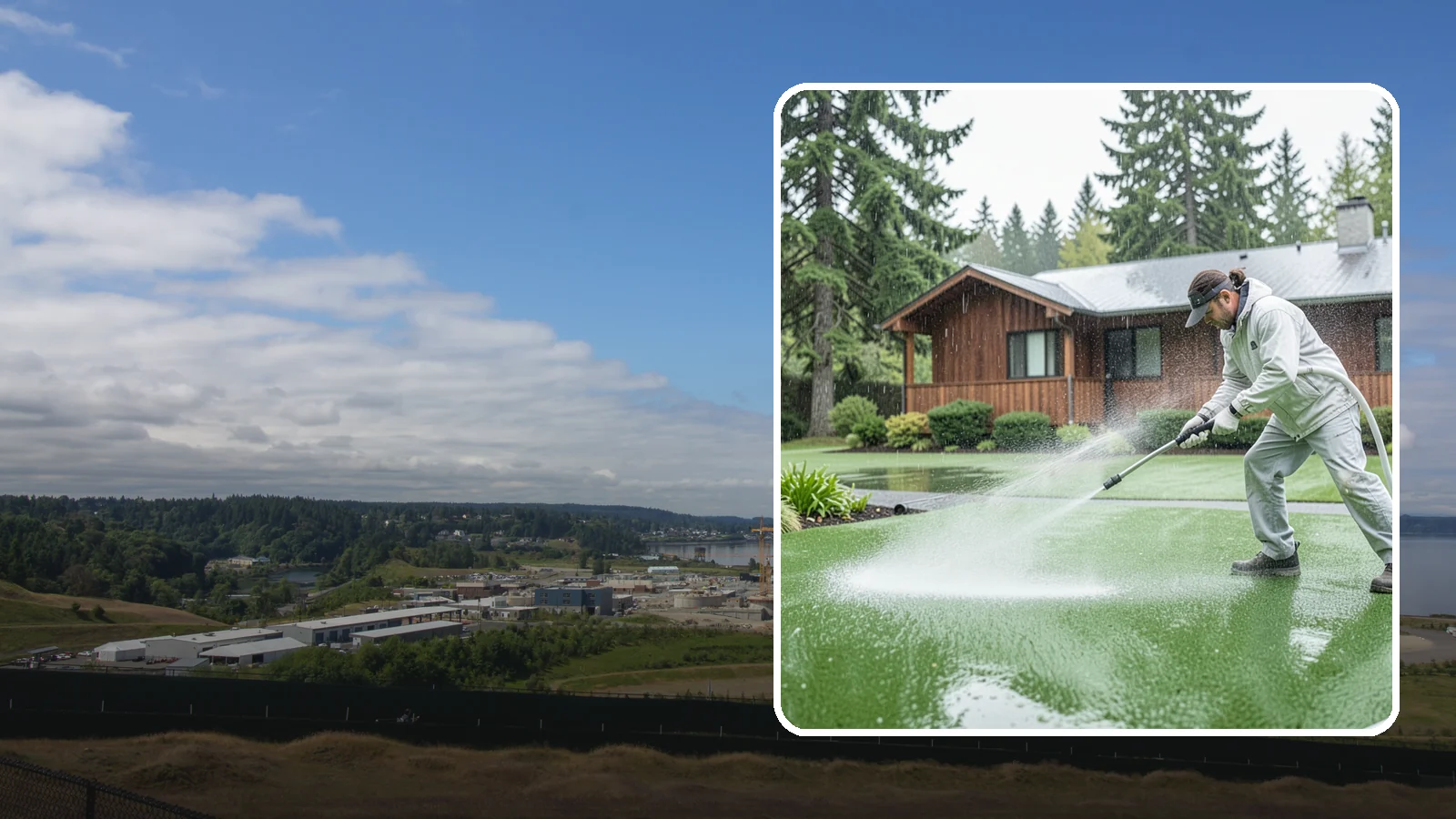 Artificial Turf Cleaning in University Place, Pierce County, WA - We deep-clean artificial turf to flush out the odor, debris, and algae that synthetic lawns trap in a rainy climate.