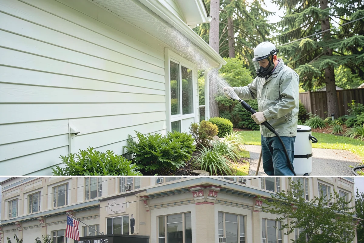 Asphalt Driveway Cleaning in Anacortes, Skagit County, WA - Warm, dry days are best so the porous asphalt can dry fully after cleaning.