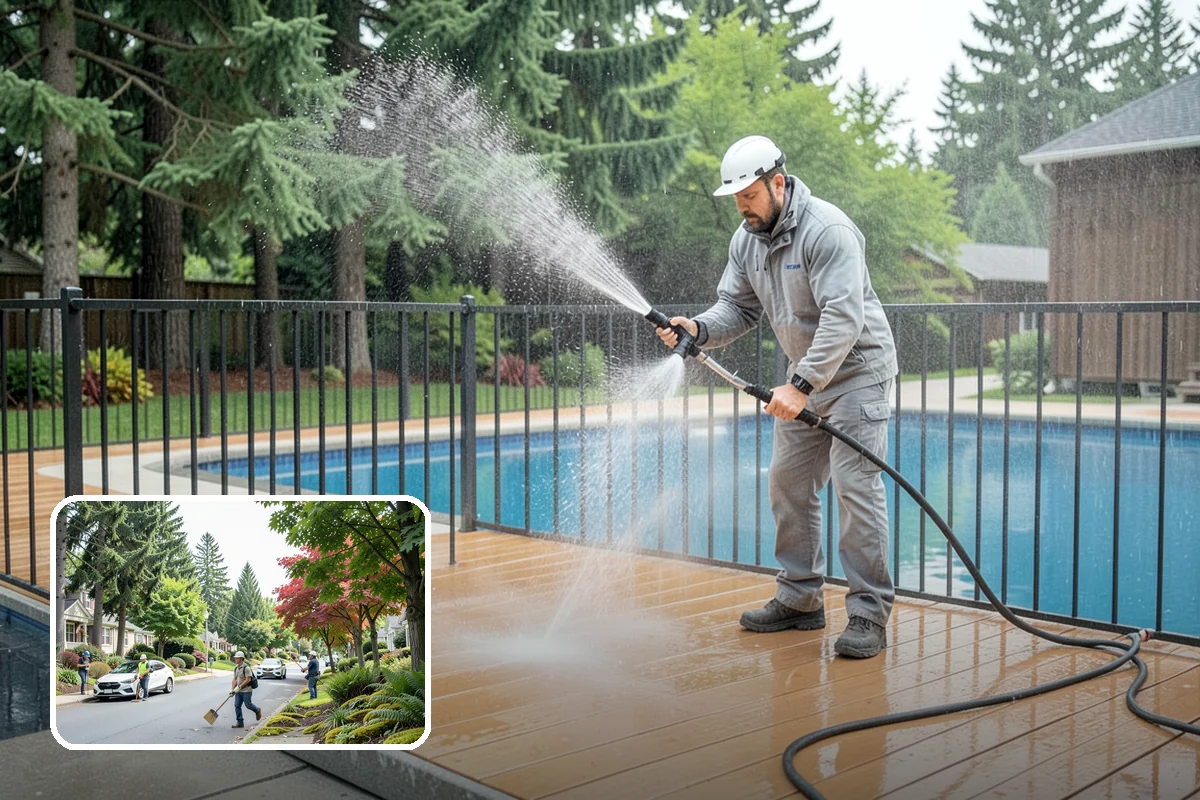 Asphalt Driveway Cleaning in Beaux Arts Village, King County, WA - Cleans without dislodging asphalt aggregate