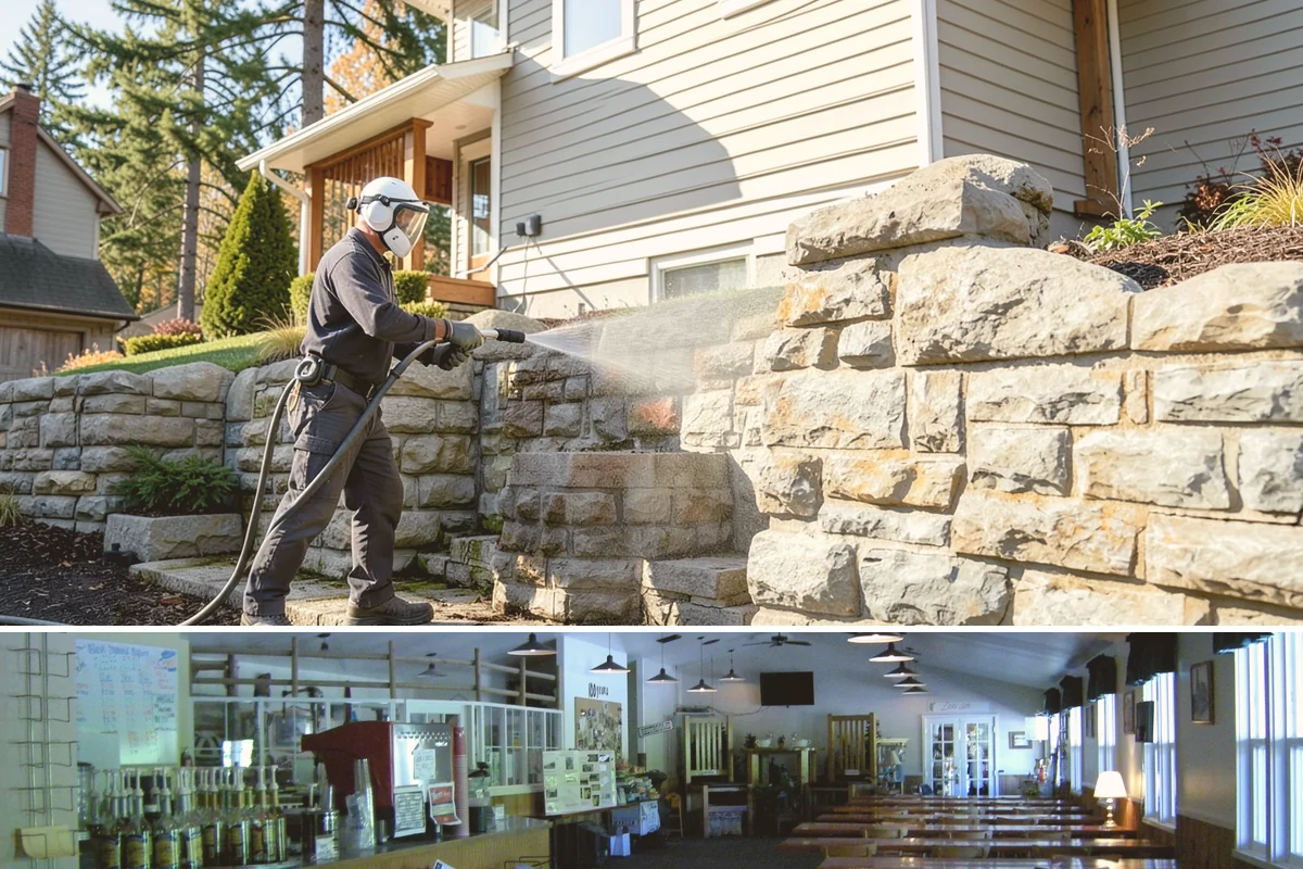 Asphalt Driveway Cleaning in Black Diamond, King County, WA - Warm, dry days are best so the porous asphalt can dry fully after cleaning.