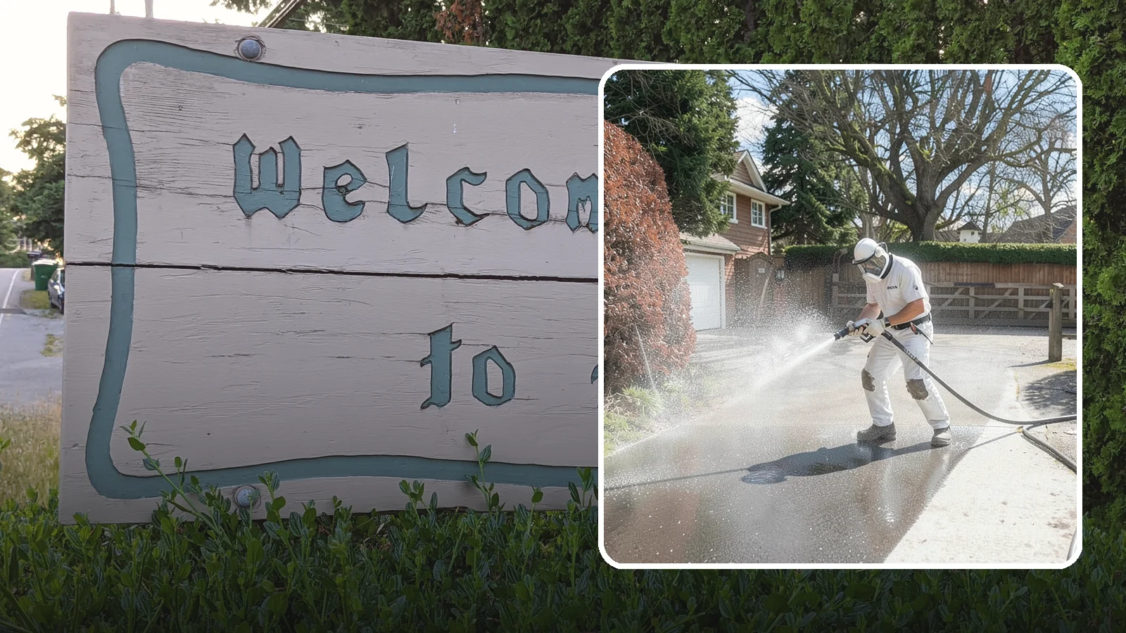 Asphalt Driveway Cleaning in Brier, Snohomish County, WA - Gentle yet effective cleaning for asphalt driveways that removes growth and grime without harming the binder.