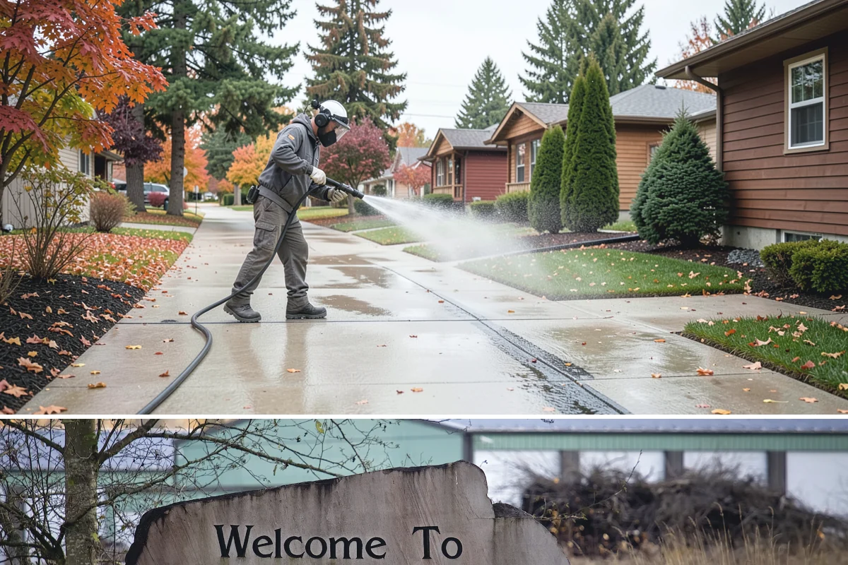 Asphalt Driveway Cleaning in Buckley, Pierce County, WA - Warm, dry days are best so the porous asphalt can dry fully after cleaning.