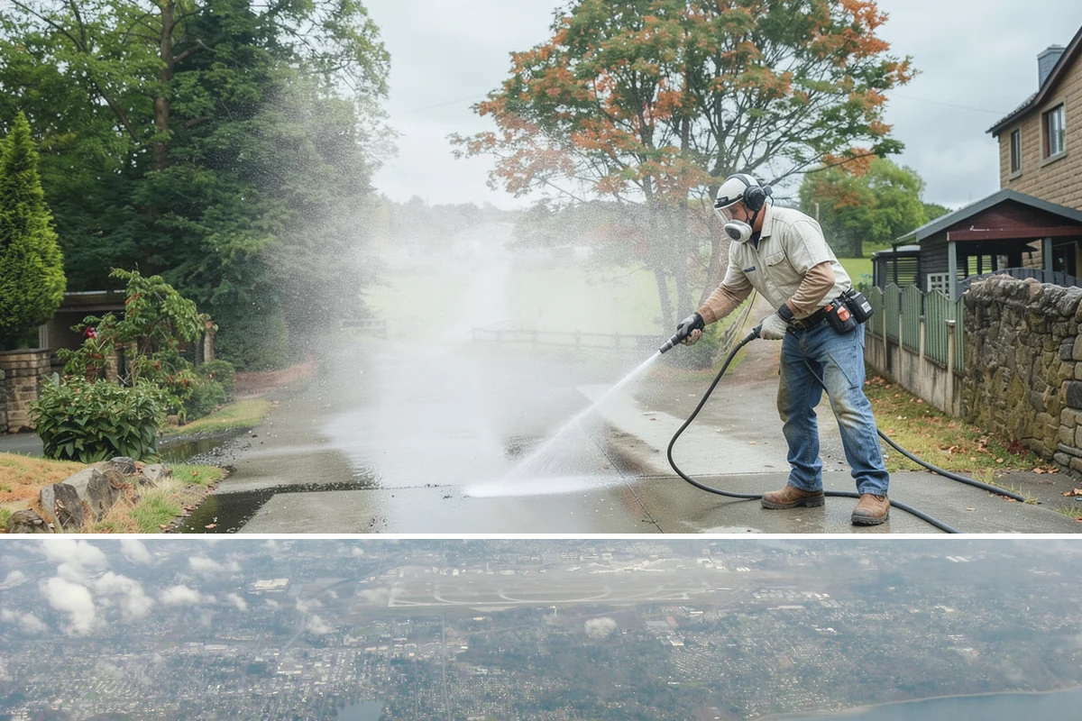 Asphalt Driveway Cleaning in Burien, King County, WA - Warm, dry days are best so the porous asphalt can dry fully after cleaning.