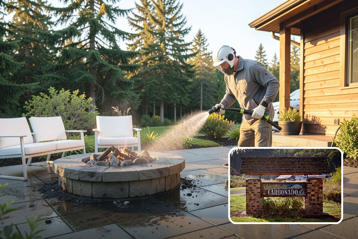 Asphalt Driveway Cleaning in Carbonado, Pierce County, WA - Cleans without dislodging asphalt aggregate