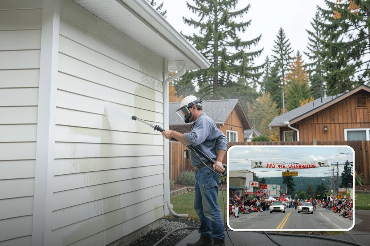 Asphalt Driveway Cleaning in Carnation, King County, WA - Cleans without dislodging asphalt aggregate