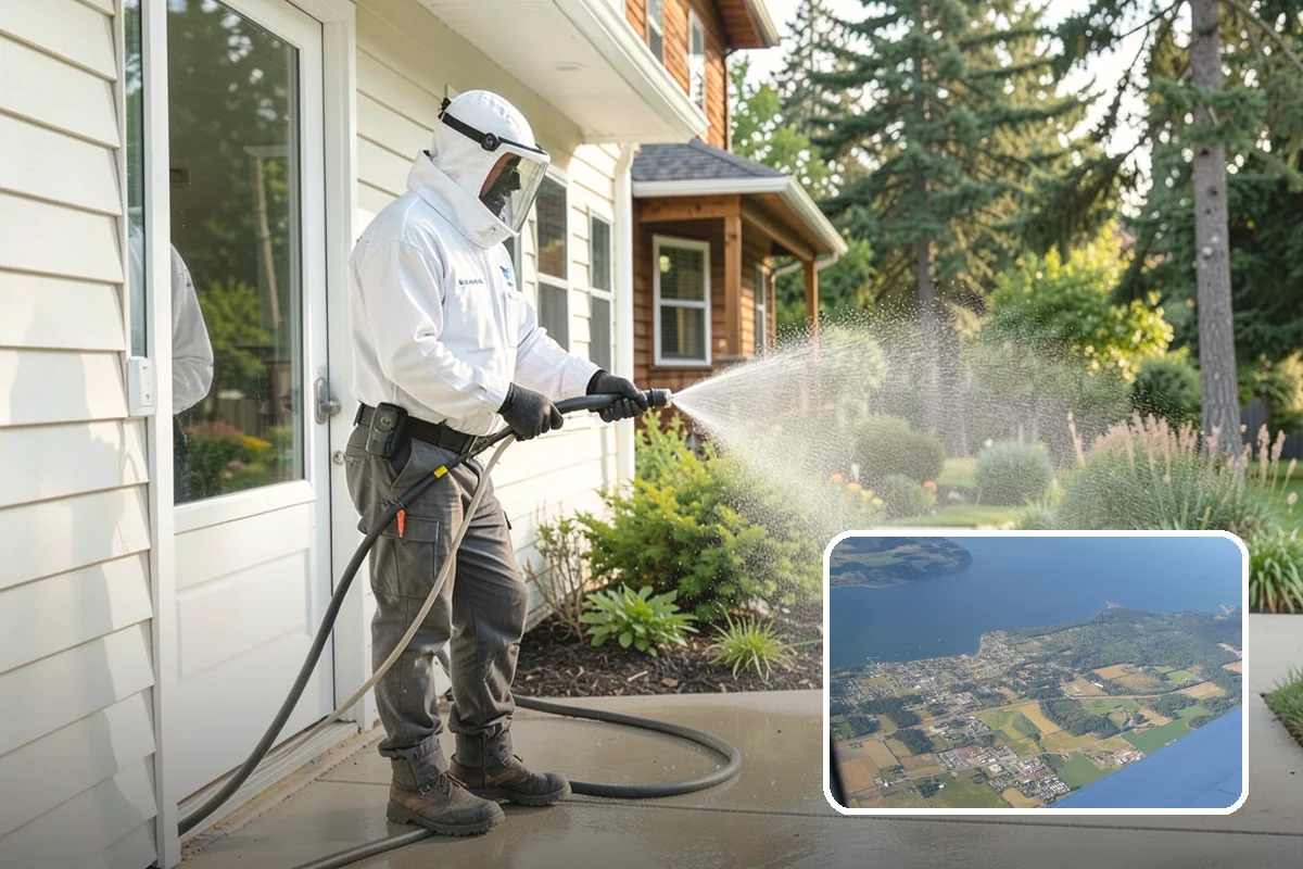 Asphalt Driveway Cleaning in Coupeville, Island County, WA - Cleans without dislodging asphalt aggregate