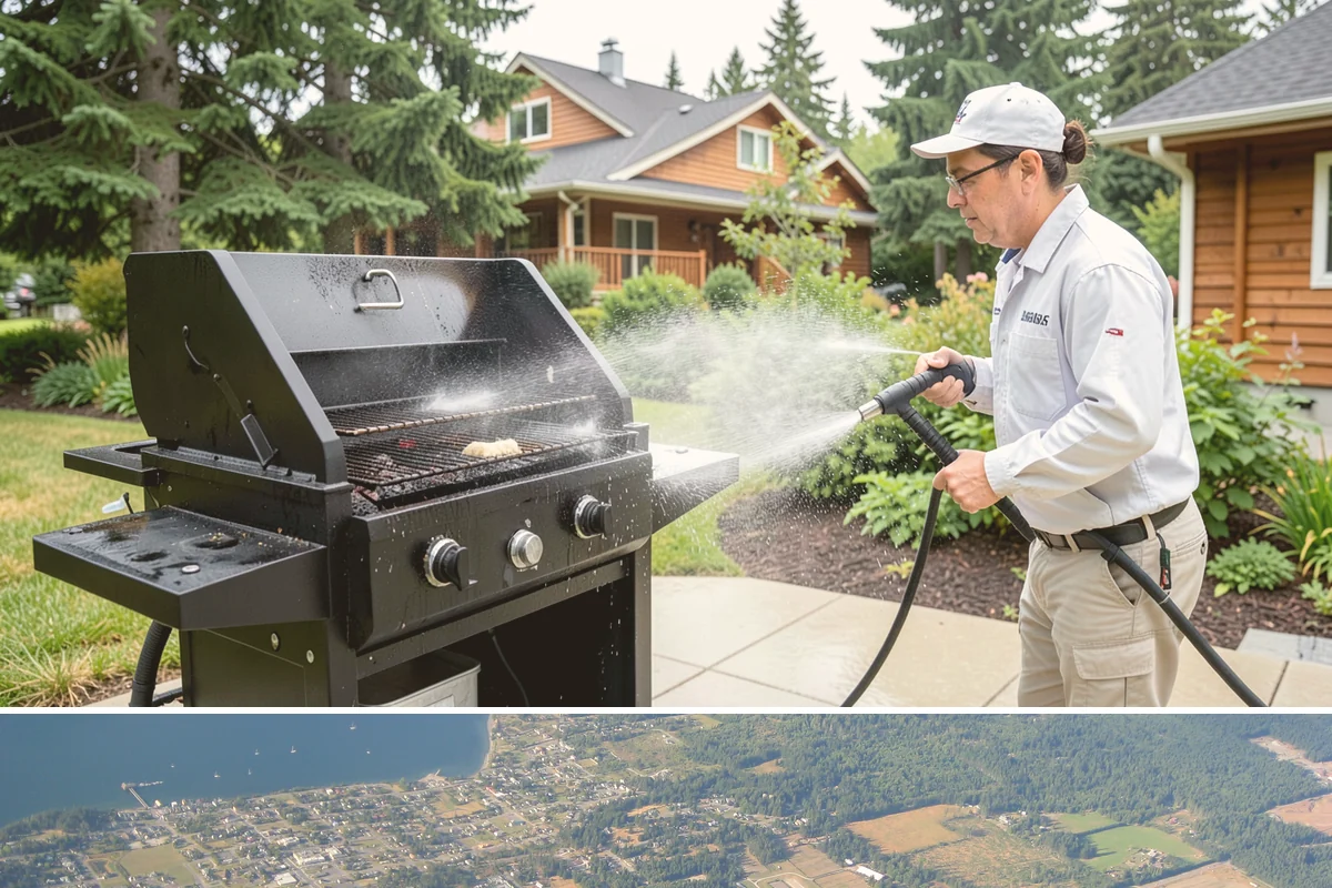 Asphalt Driveway Cleaning in Coupeville, Island County, WA - Warm, dry days are best so the porous asphalt can dry fully after cleaning.