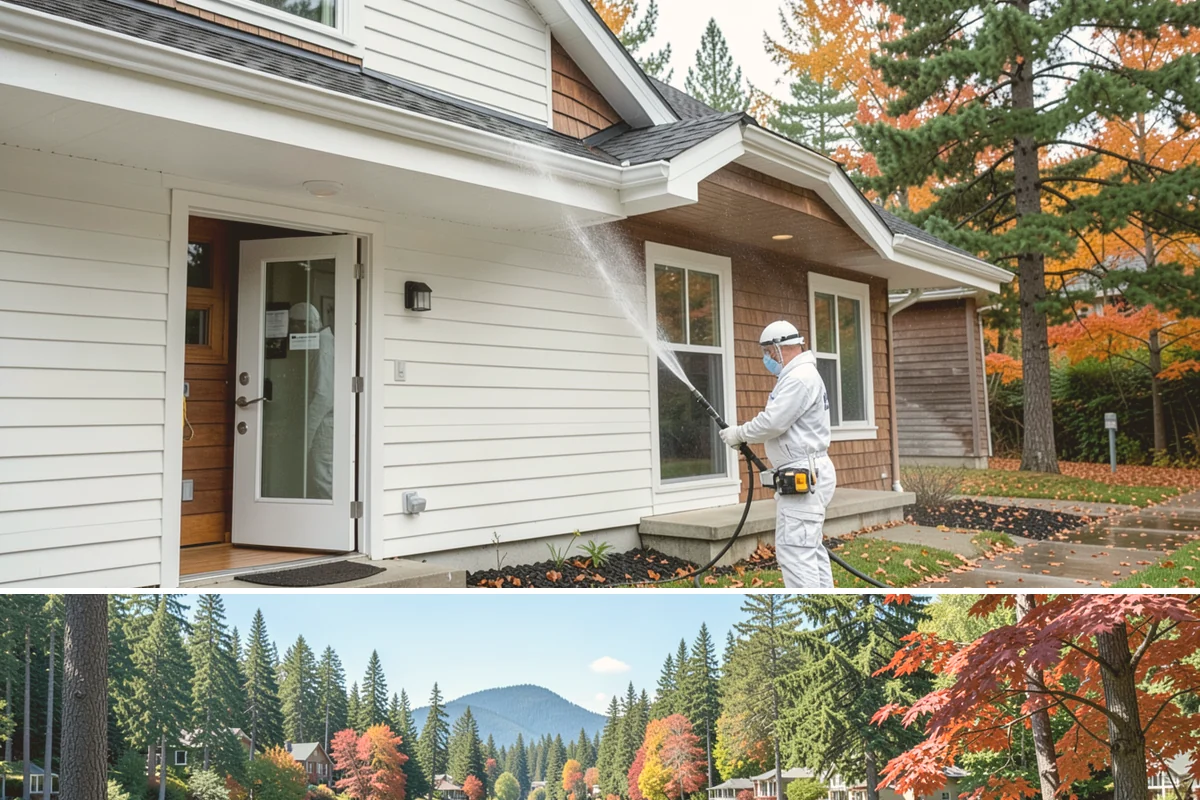 Asphalt Driveway Cleaning in Covington, King County, WA - Warm, dry days are best so the porous asphalt can dry fully after cleaning.
