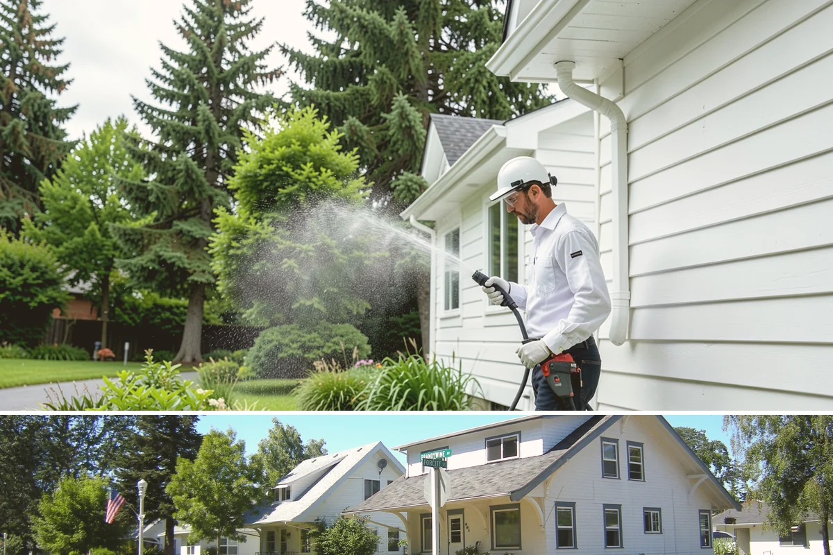 Asphalt Driveway Cleaning in DuPont, Pierce County, WA - Warm, dry days are best so the porous asphalt can dry fully after cleaning.
