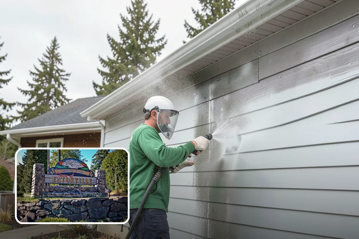 Asphalt Driveway Cleaning in Eatonville, Pierce County, WA - Cleans without dislodging asphalt aggregate
