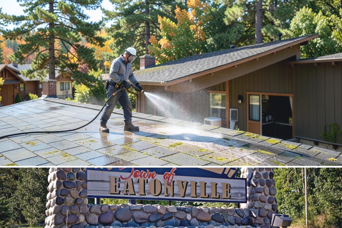 Asphalt Driveway Cleaning in Eatonville, Pierce County, WA - Warm, dry days are best so the porous asphalt can dry fully after cleaning.