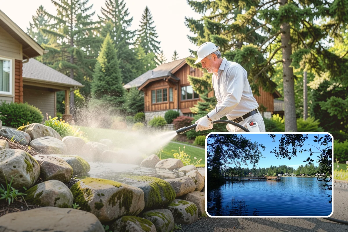 Asphalt Driveway Cleaning in Federal Way, King County, WA - Cleans without dislodging asphalt aggregate