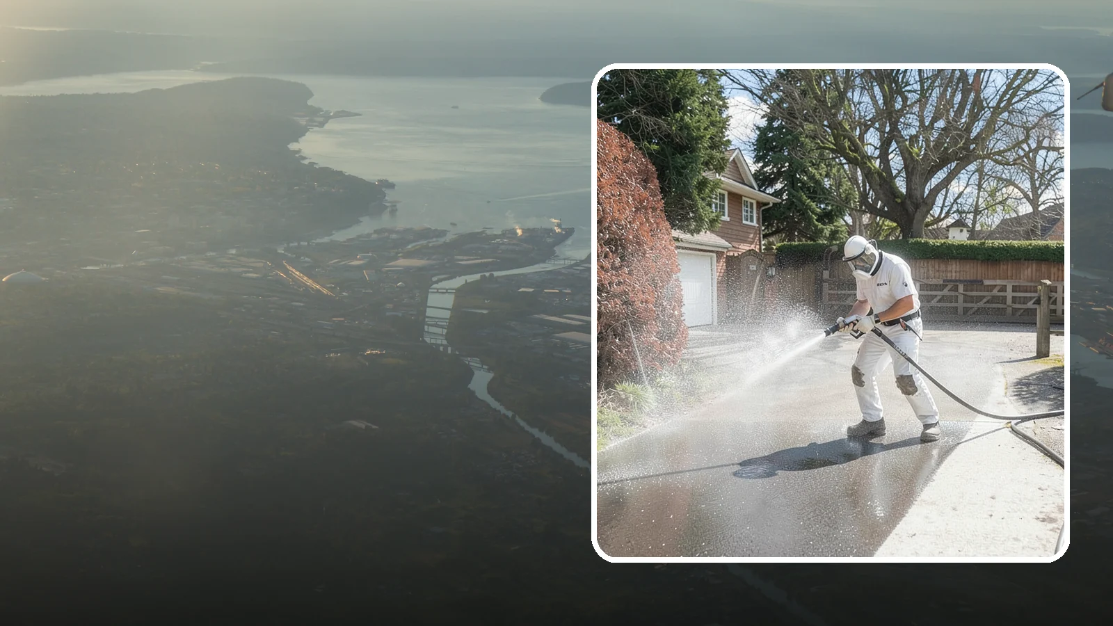 Asphalt Driveway Cleaning in Fife, Pierce County, WA - Gentle yet effective cleaning for asphalt driveways that removes growth and grime without harming the binder.
