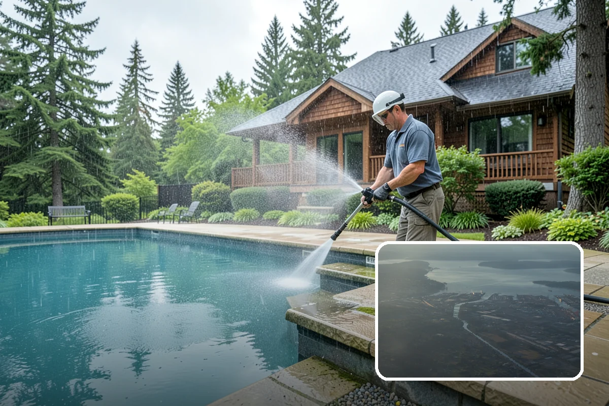 Asphalt Driveway Cleaning in Fife, Pierce County, WA - Cleans without dislodging asphalt aggregate