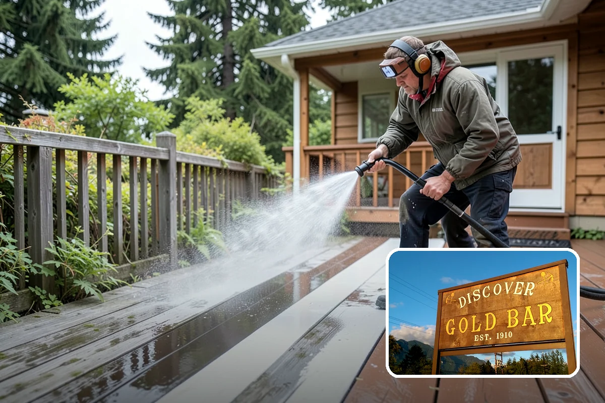 Asphalt Driveway Cleaning in Gold Bar, Snohomish County, WA - Cleans without dislodging asphalt aggregate