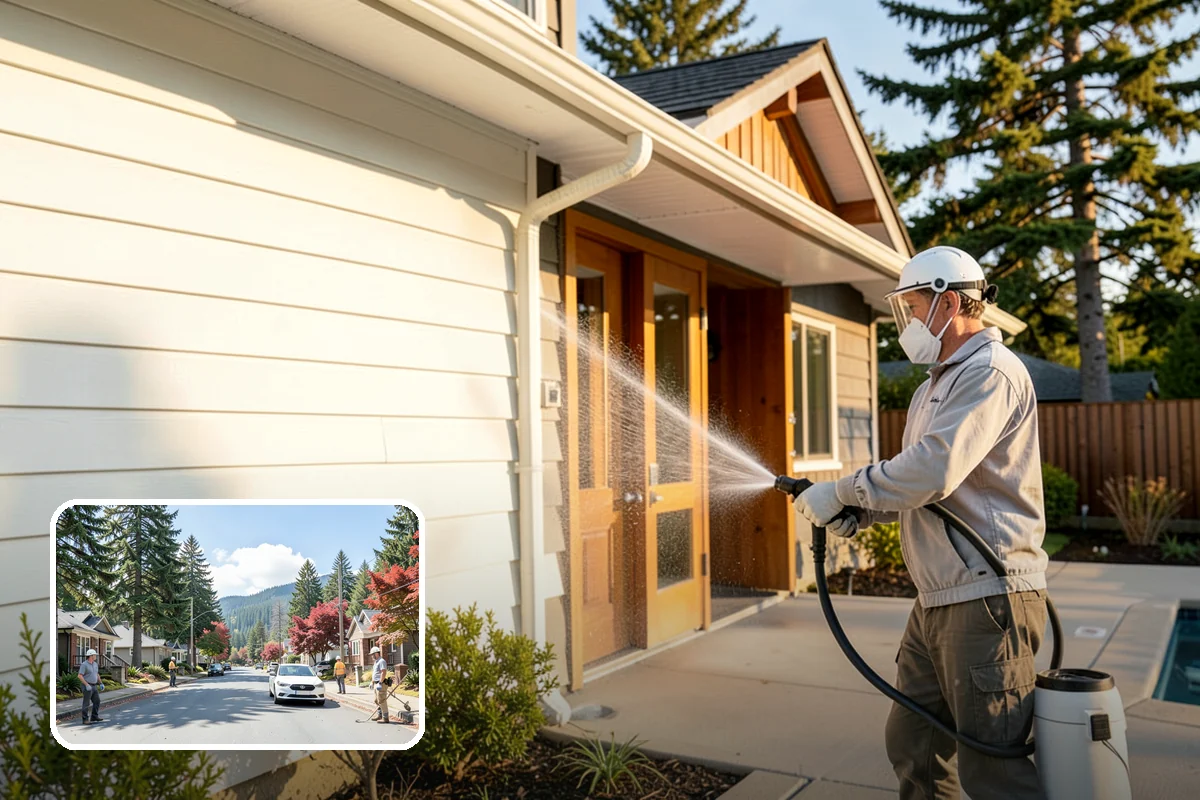 Asphalt Driveway Cleaning in Hunts Point, King County, WA - Cleans without dislodging asphalt aggregate