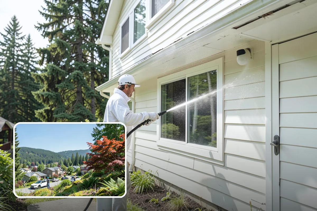 Asphalt Driveway Cleaning in Index, Snohomish County, WA - Cleans without dislodging asphalt aggregate