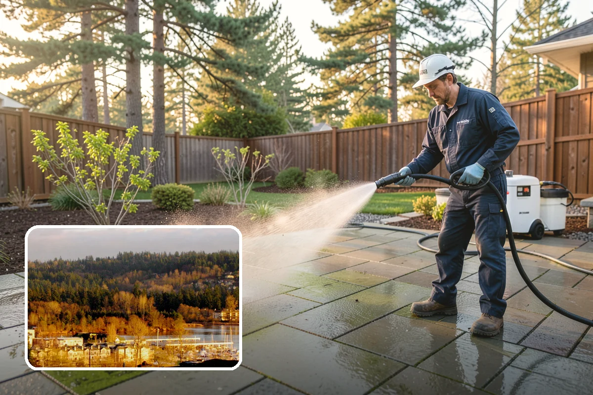 Asphalt Driveway Cleaning in Kenmore, King County, WA - Cleans without dislodging asphalt aggregate