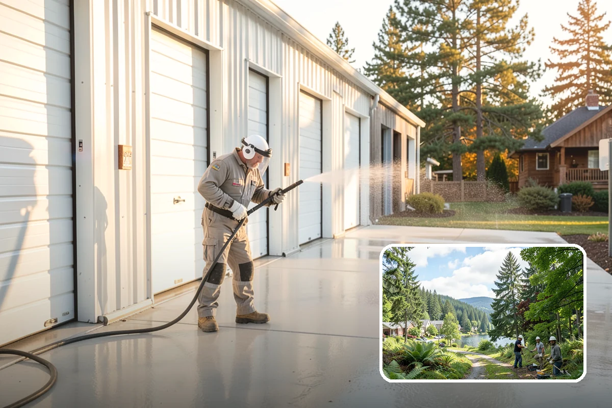 Asphalt Driveway Cleaning in Lake Forest Park, King County, WA - Cleans without dislodging asphalt aggregate
