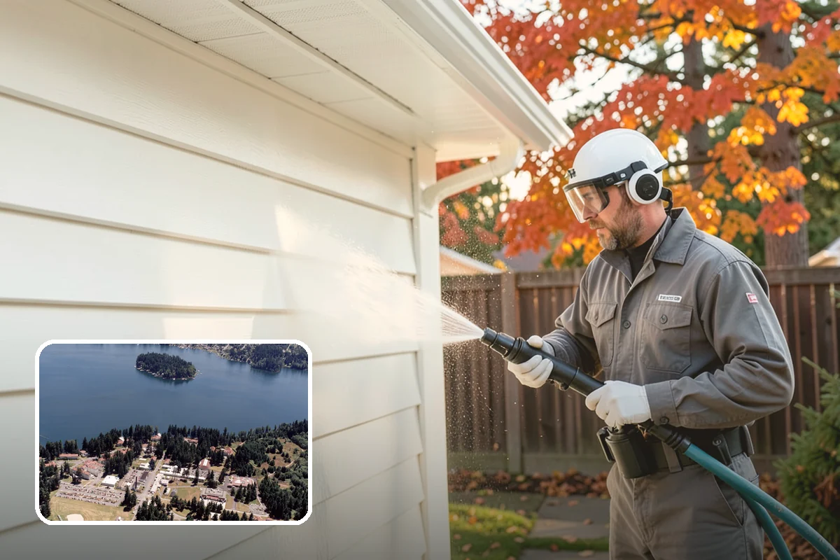 Asphalt Driveway Cleaning in Lakewood, Pierce County, WA - Cleans without dislodging asphalt aggregate